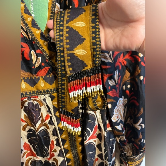 Farm Rio Tapestry Garden V-Neck Belted Mini Dress - Picture 8 of 9